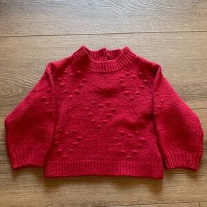Infant Girls Red Heart Baby Gap Sweater 18M-24M